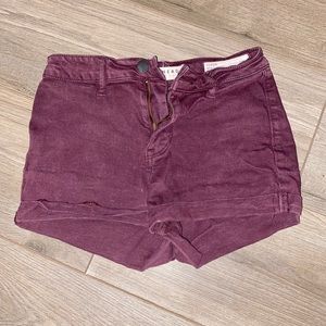 Pacsun Burgundy high rise short shorts